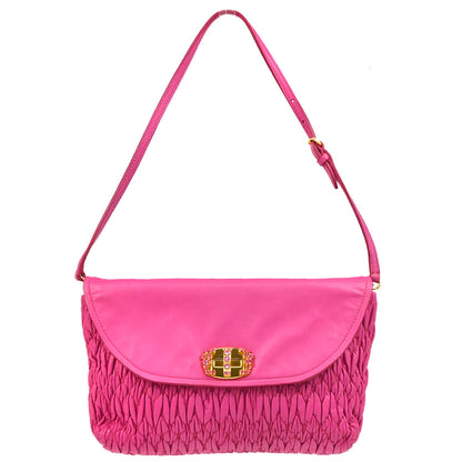 Miu Miu Pink Lambskin Nappa Handbag