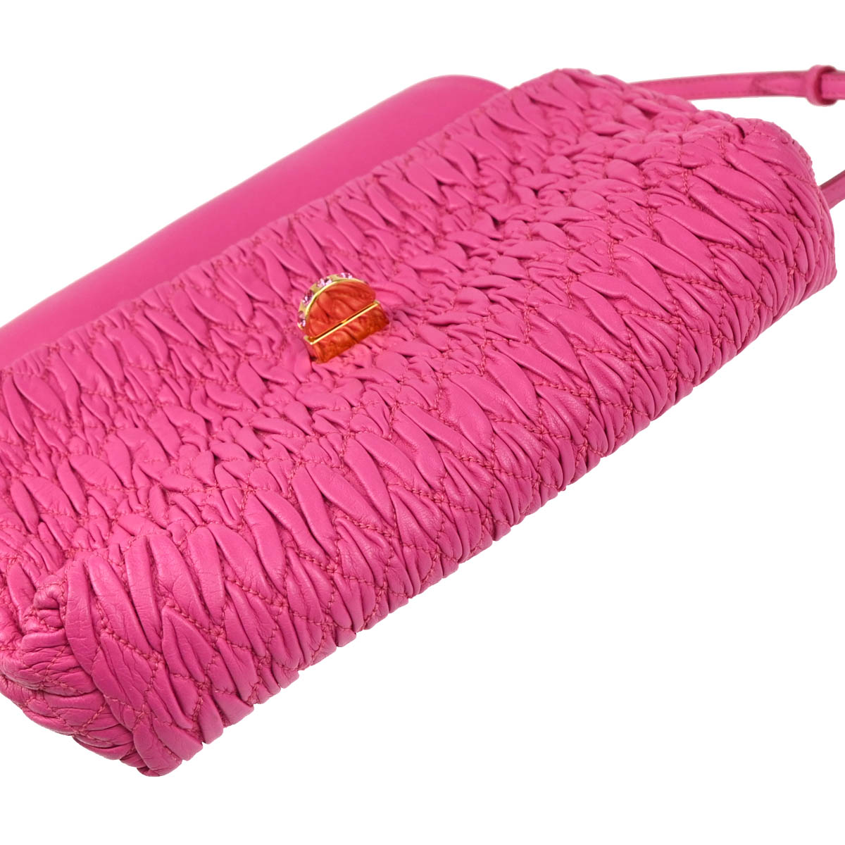 Miu Miu Pink Lambskin Nappa Handbag