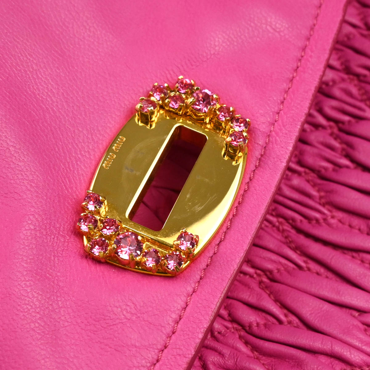 Miu Miu Pink Lambskin Nappa Handbag