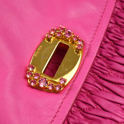 Miu Miu Pink Lambskin Nappa Handbag