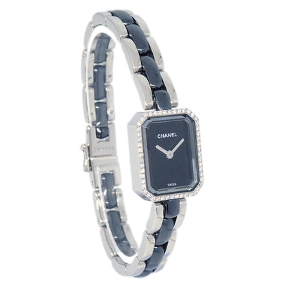Chanel Premiere H2163 Quartz Watch Ceramic SS Diamond