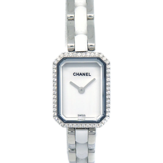 Chanel Premiere H2132 Quartz Watch Ceramic SS Diamond