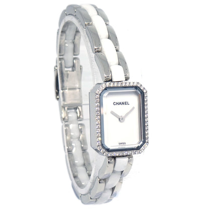 Chanel Premiere H2132 Quartz Watch Ceramic SS Diamond