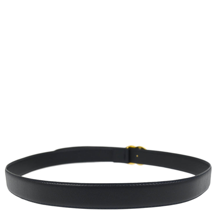 Chanel Navy Calfskin Belt #95/38 Small Good