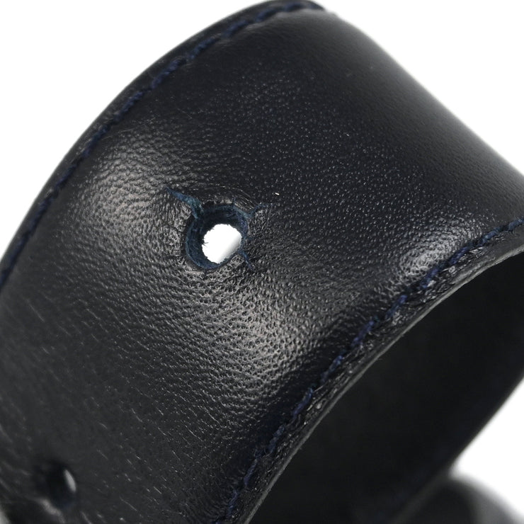 Chanel Navy Calfskin Belt #95/38 Small Good