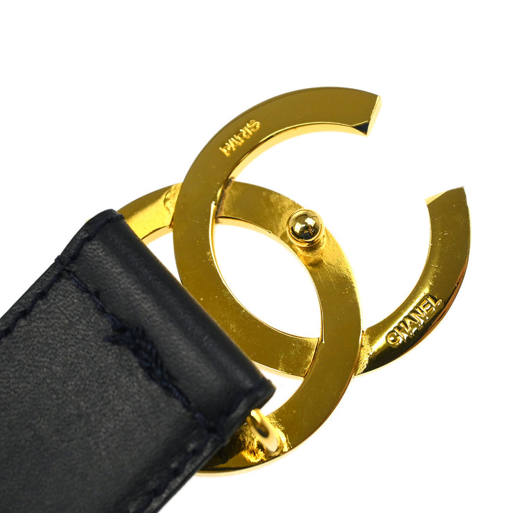 Chanel Navy Calfskin Belt #95/38 Small Good