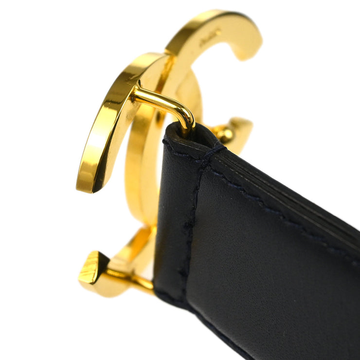 Chanel Navy Calfskin Belt #95/38 Small Good