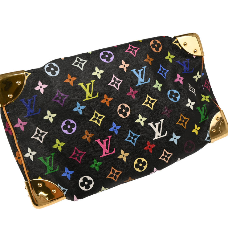 Louis Vuitton 2004 Black Monogram Multicolor Speedy 30 Handbag M92642
