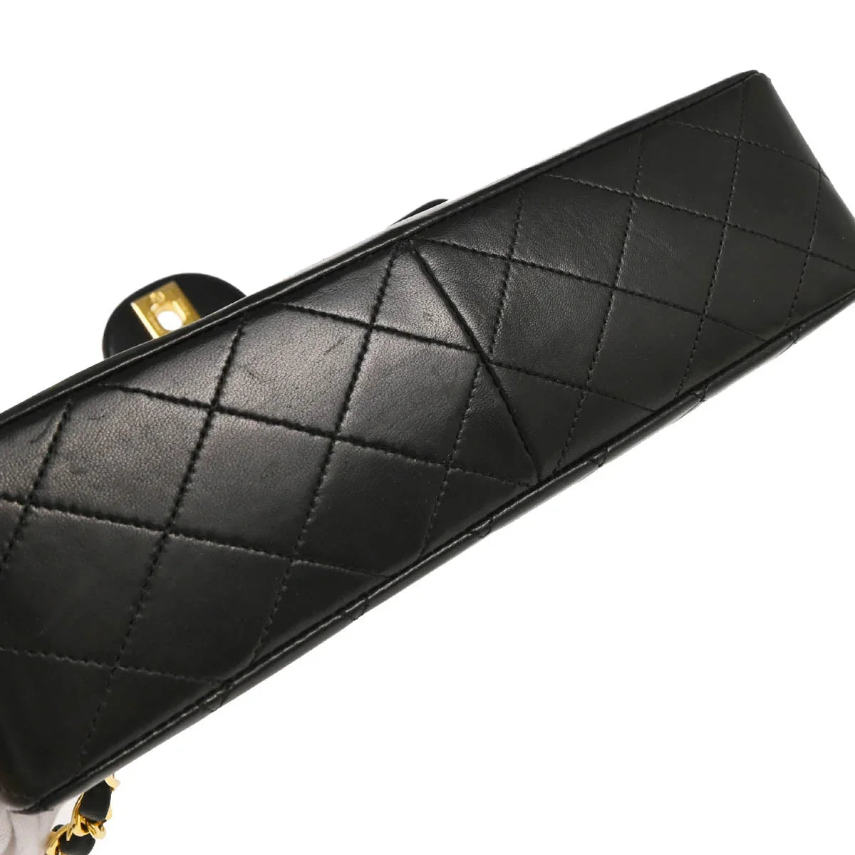 Chanel 1989-1991 Black Lambskin Shoulder Bag