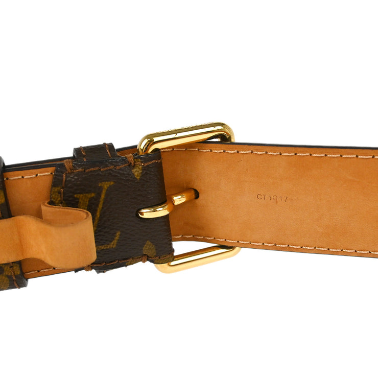 Louis Vuitton Monogram Belt Ceinture Pochette Duo M9836Q #110/44 Small Good
