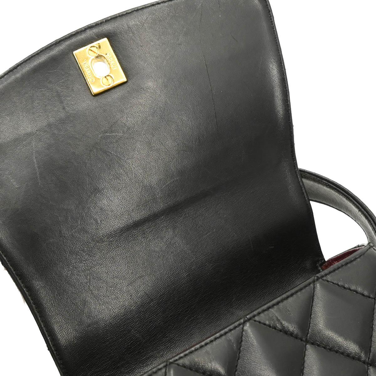 Chanel 1996-1997 Black Lambskin Handbag