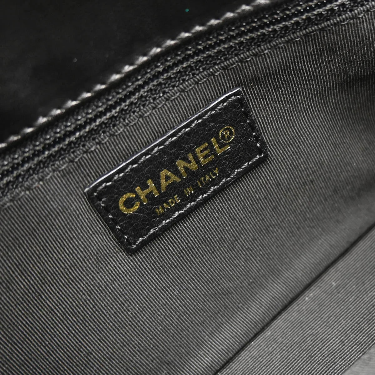 Chanel 2002-2003 Black Lambskin Choco Bar Handbag