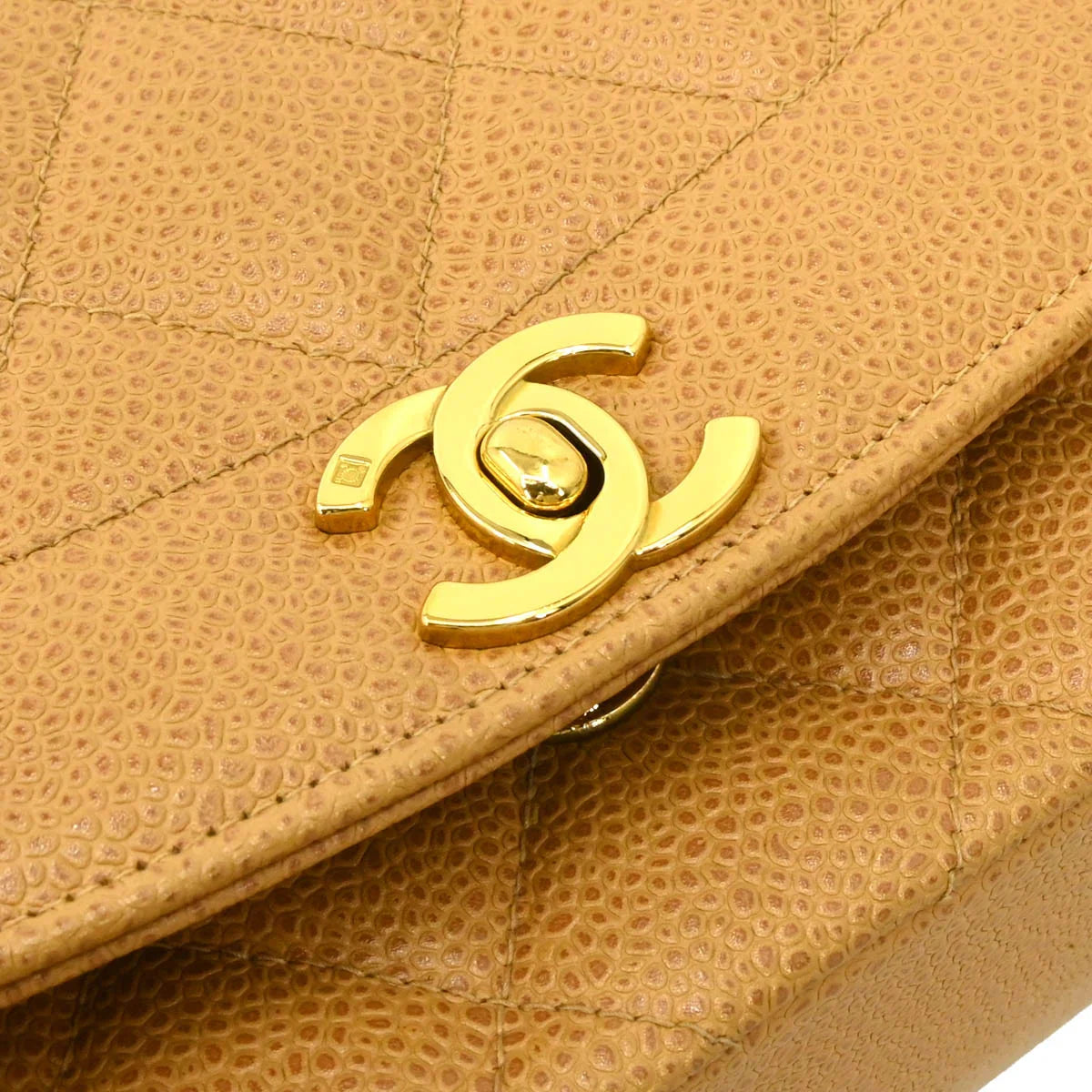 Chanel Beige Caviar Medium Diana Shoulder Bag