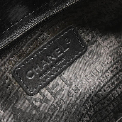 Chanel Black Velvet East West Handbag