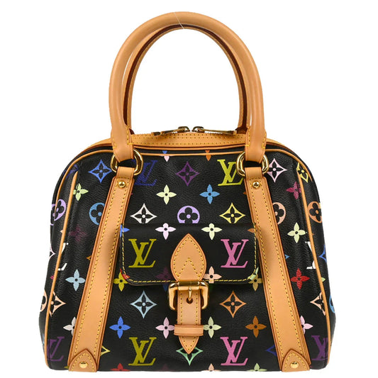 Louis Vuitton 2007 Black Monogram Multicolor Priscilla Handbag M40097