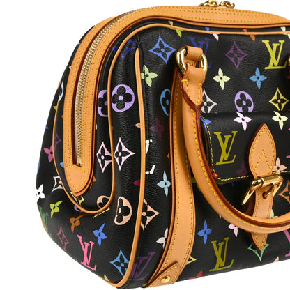 Louis Vuitton 2007 Black Monogram Multicolor Priscilla Handbag M40097
