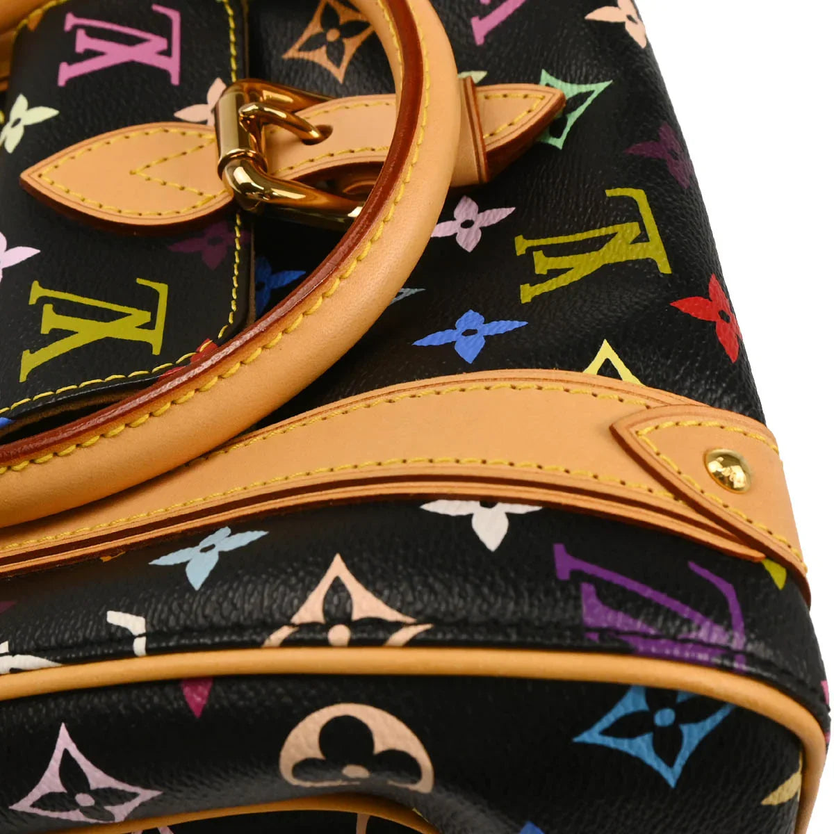 Louis Vuitton 2007 Black Monogram Multicolor Priscilla Handbag M40097