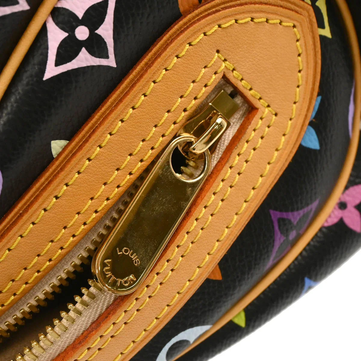 Louis Vuitton 2007 Black Monogram Multicolor Priscilla Handbag M40097