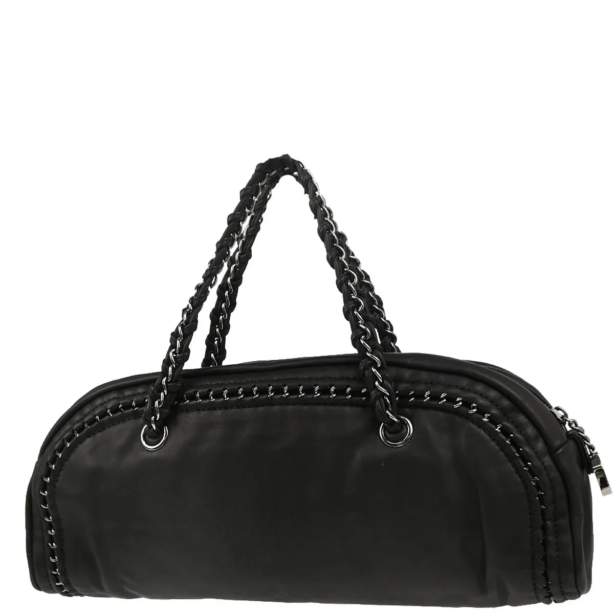 Chanel 2005-2006 Black Lambskin Luxury Line Bowling Bag