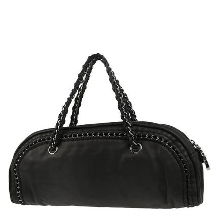 Chanel 2005-2006 Black Lambskin Luxury Line Bowling Bag