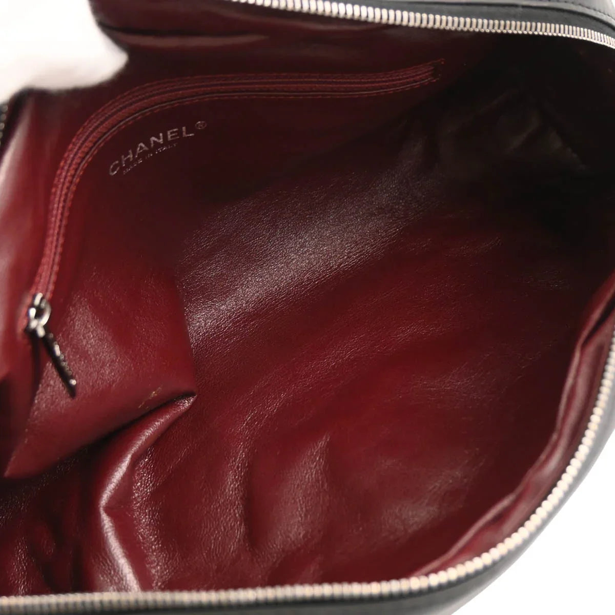 Chanel 2005-2006 Black Lambskin Luxury Line Bowling Bag