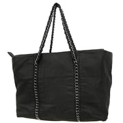 Chanel 2005-2006 Black Calfskin Luxury Line Chain Tote Handbag