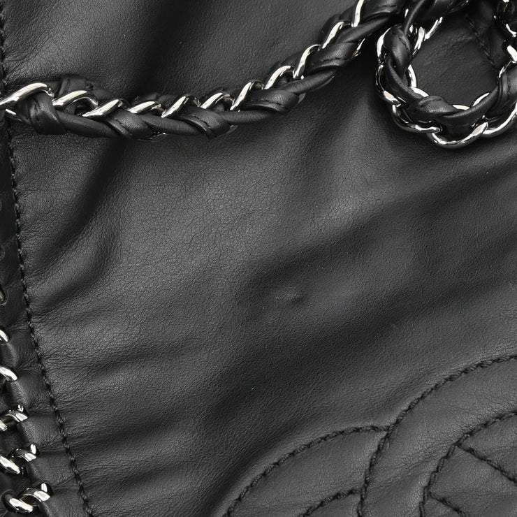 Chanel 2005-2006 Black Calfskin Luxury Line Chain Tote Handbag