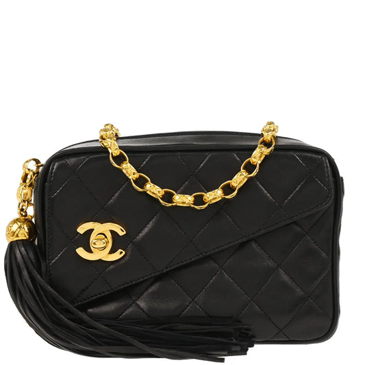 Chanel 1994-1996 Black Lambskin Camera Bag Mini
