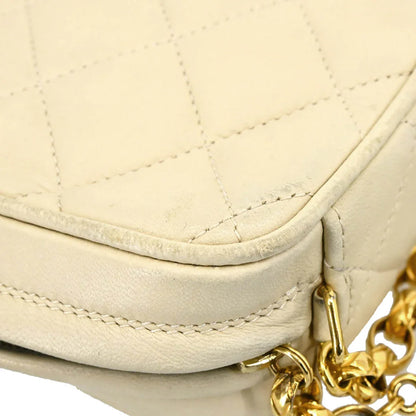 Chanel White Lambskin Camera Bag