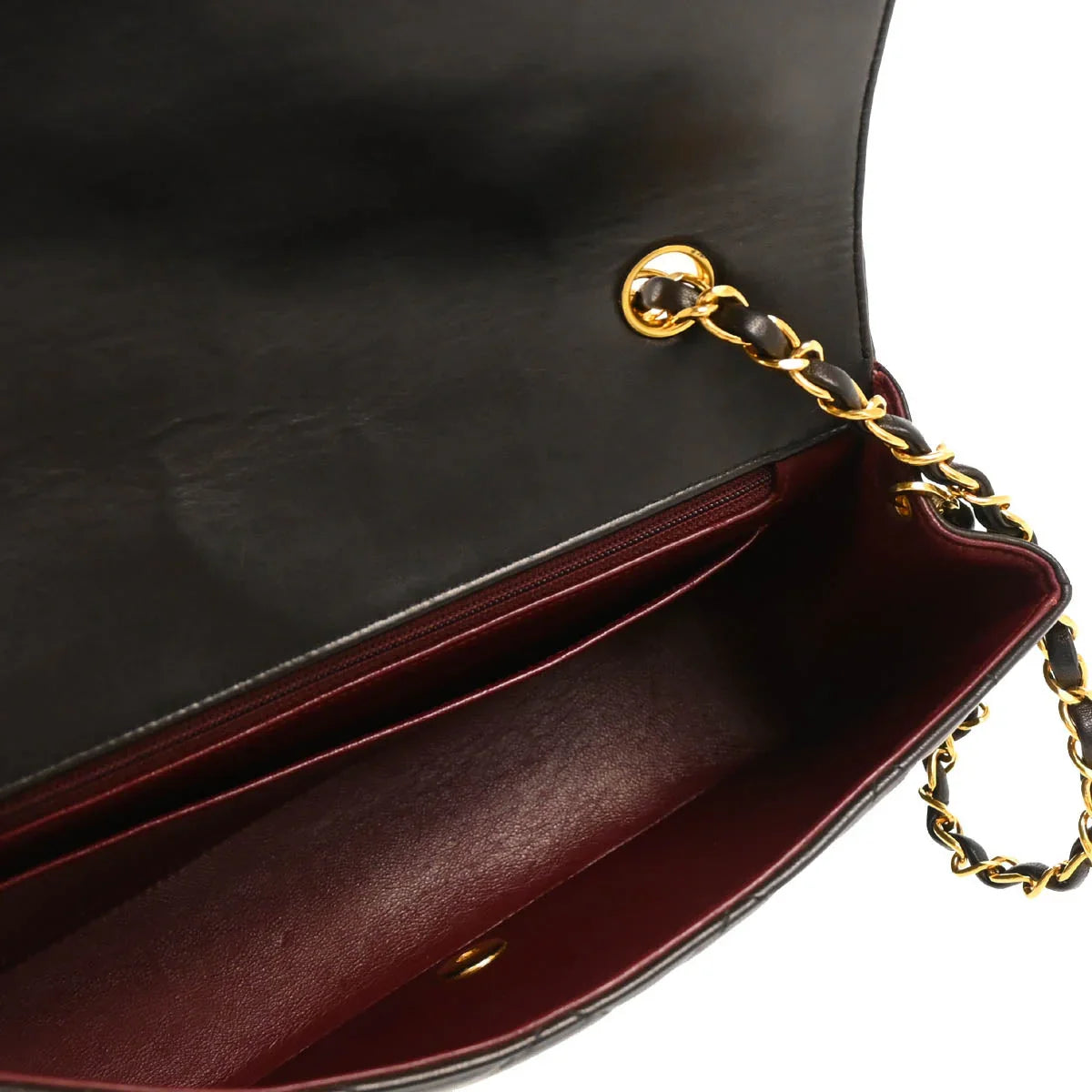 Chanel Black Lambskin Medium Diana Shoulder Bag