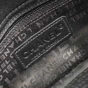 Chanel 2003-2004 Black Cotton Ice Cube Shoulder Bag