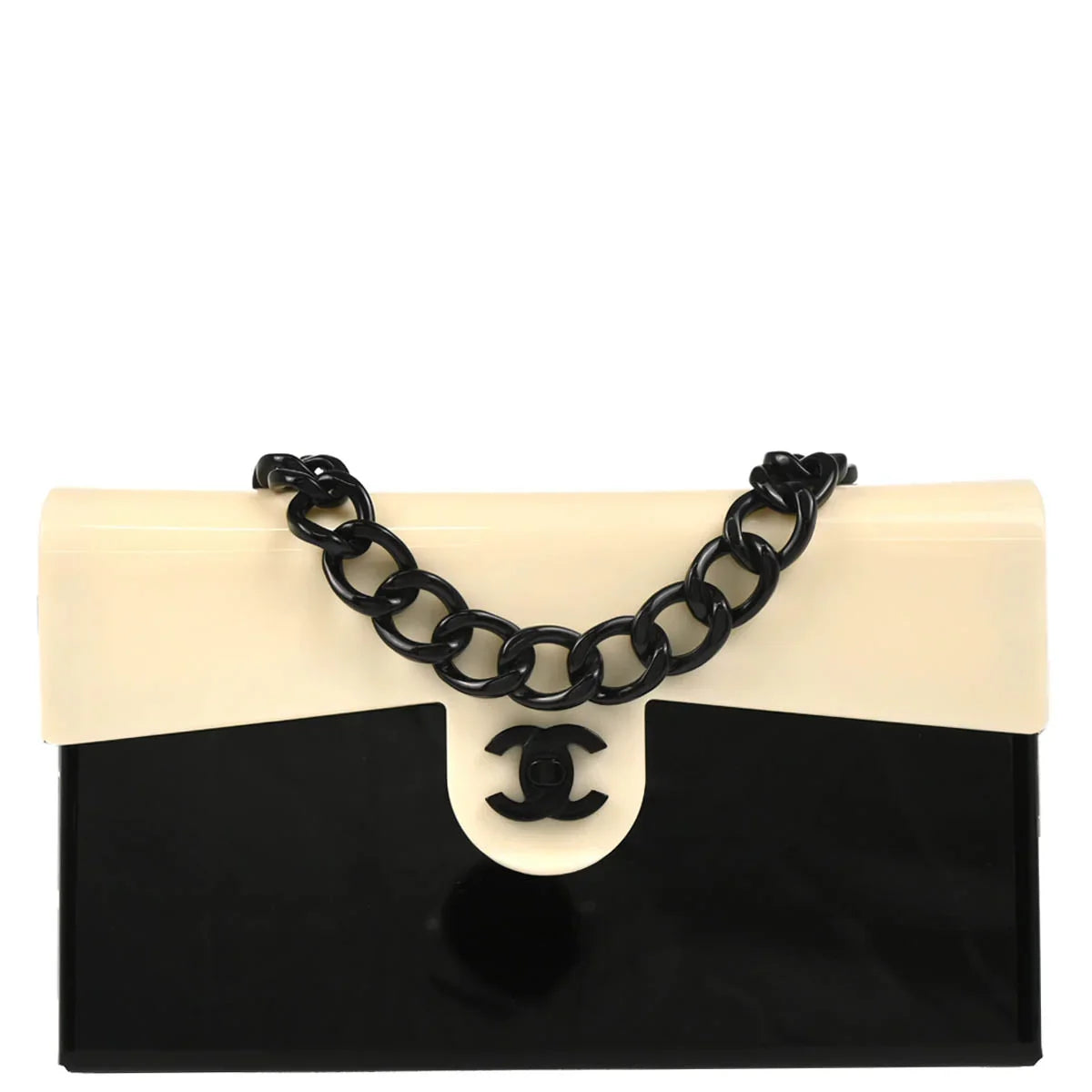 Chanel Black White Acrylic Shoulder Bag