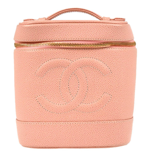 Chanel 2003-2004 Pink Caviar Timeless Vanity Handbag