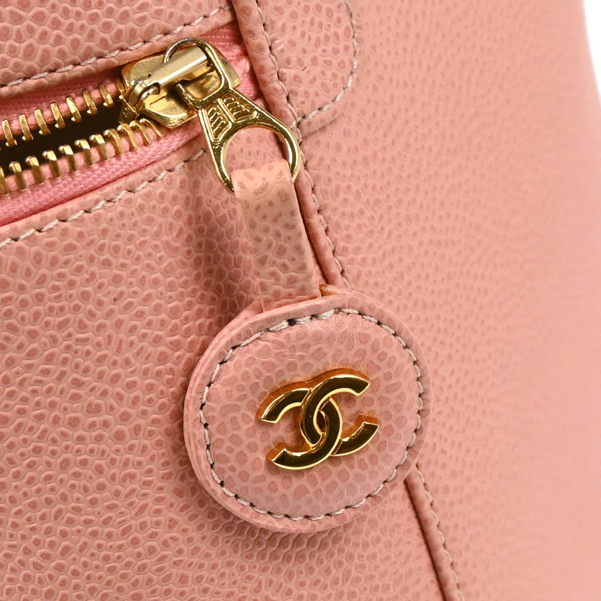 Chanel 2003-2004 Pink Caviar Timeless Vanity Handbag
