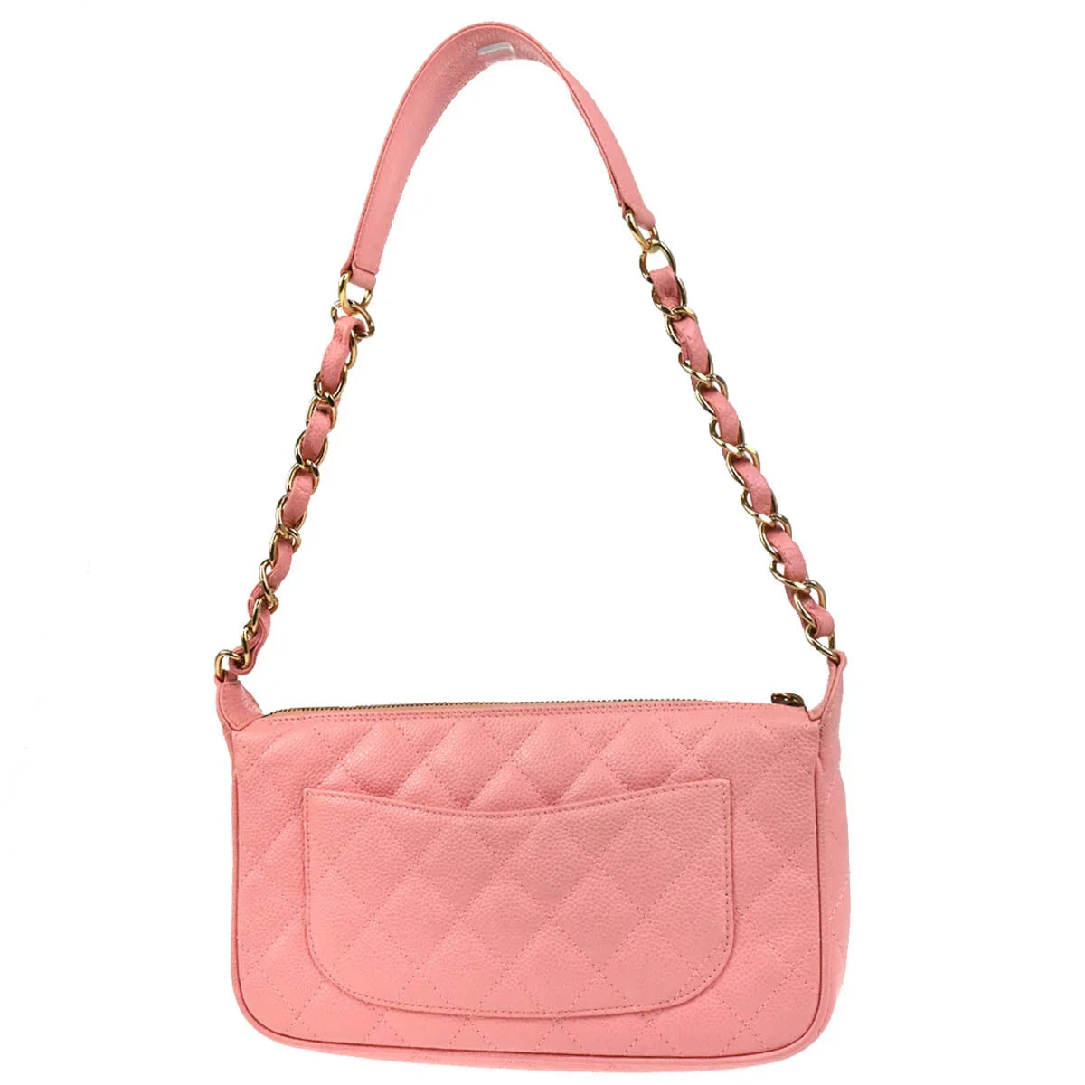 Chanel 2003-2004 Pink Caviar Chain Handbag