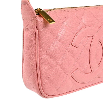 Chanel 2003-2004 Pink Caviar Chain Handbag