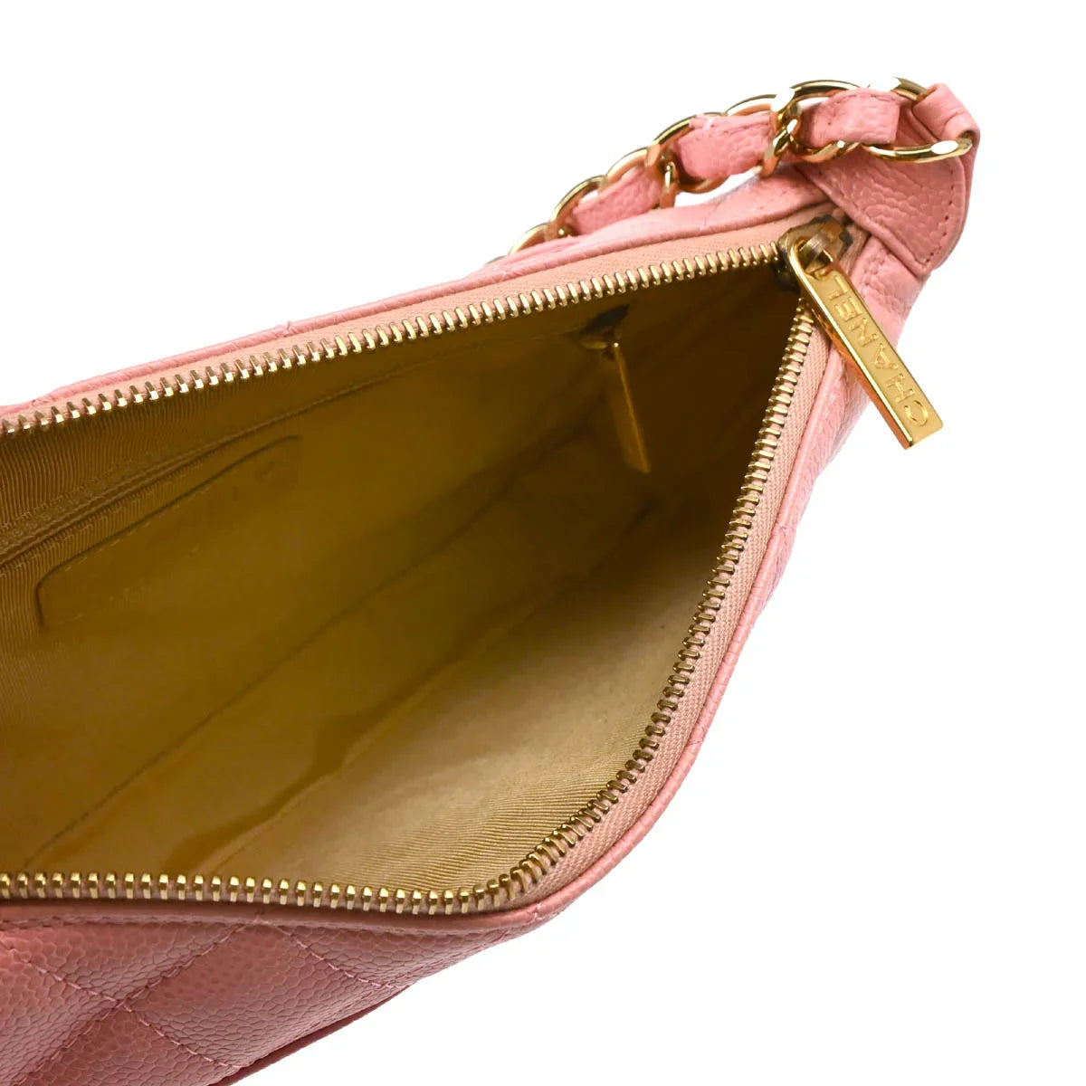 Chanel 2003-2004 Pink Caviar Chain Handbag