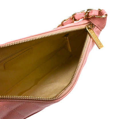 Chanel 2003-2004 Pink Caviar Chain Handbag