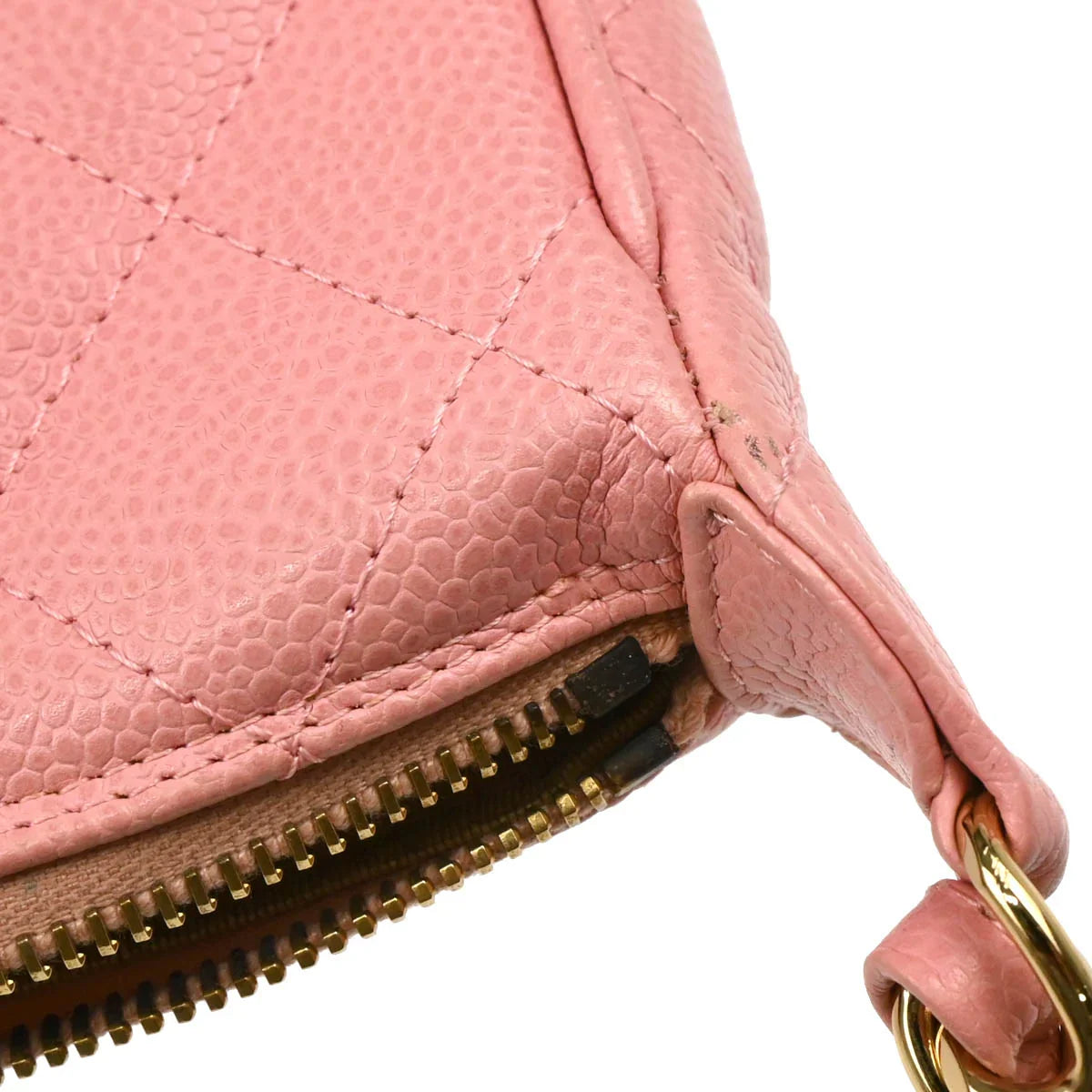 Chanel 2003-2004 Pink Caviar Chain Handbag