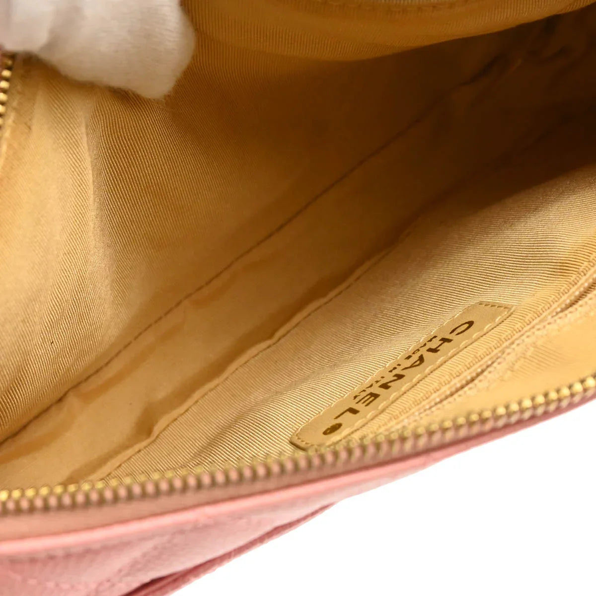 Chanel 2003-2004 Pink Caviar Chain Handbag