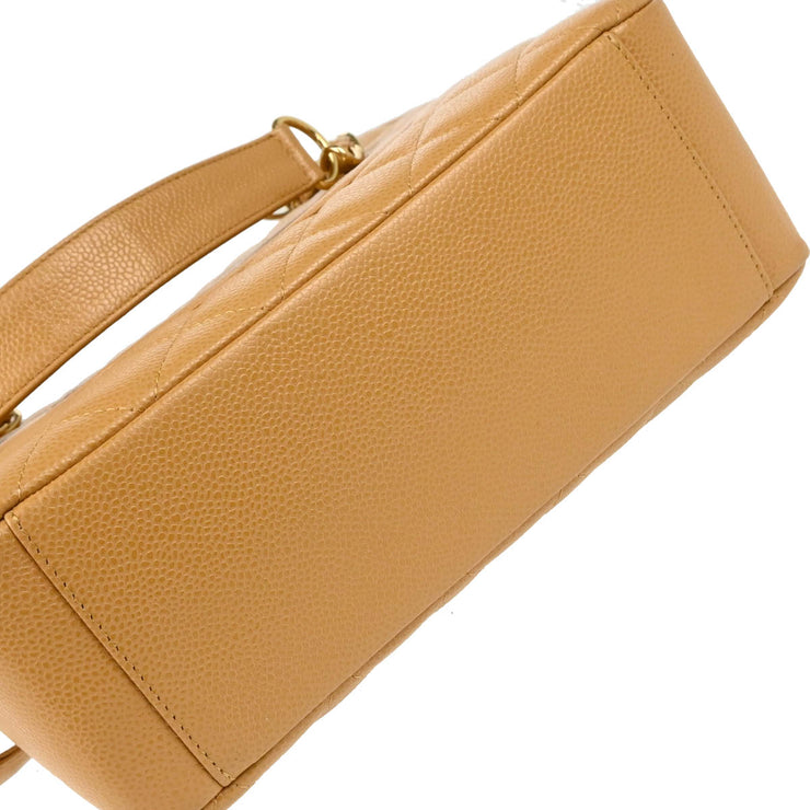 Chanel 2005-2006 Beige Caviar Petite Shopping Tote PST Chain Handbag