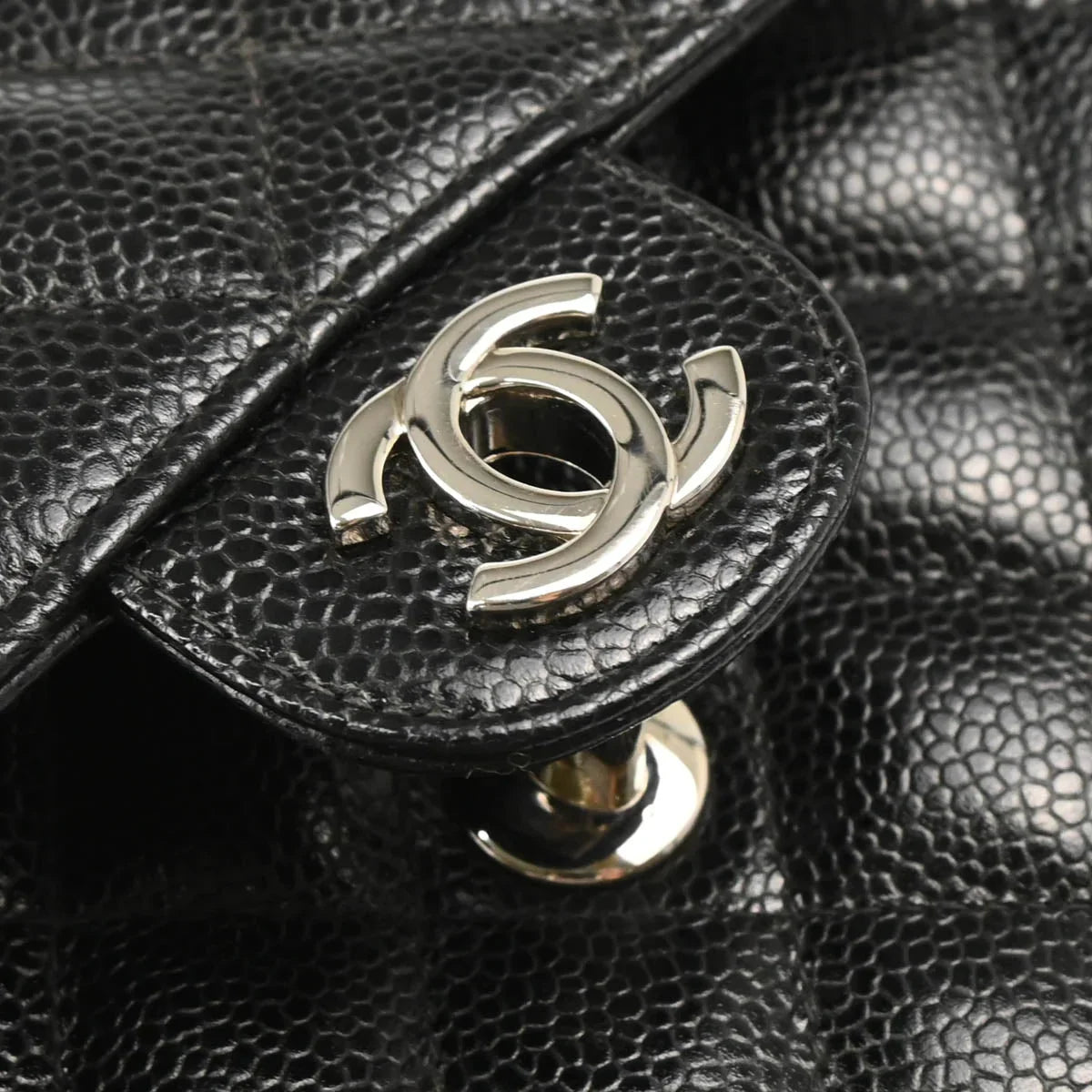 Chanel Black Caviar Mini Classic Square Flap Shoulder Bag