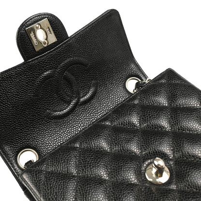 Chanel Black Caviar Mini Classic Square Flap Shoulder Bag