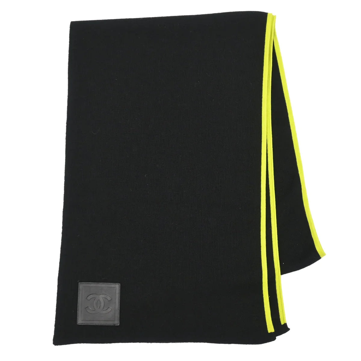 Chanel Sport Line Shawl Stole Black Small Good