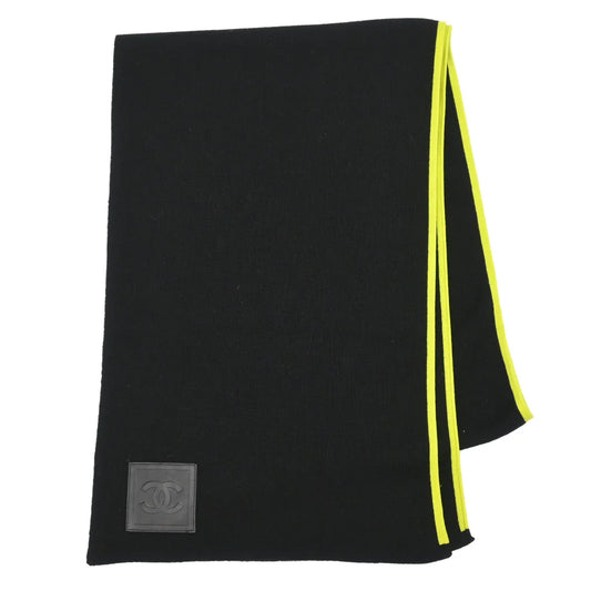 Chanel Sport Line Shawl Stole Black Small Good
