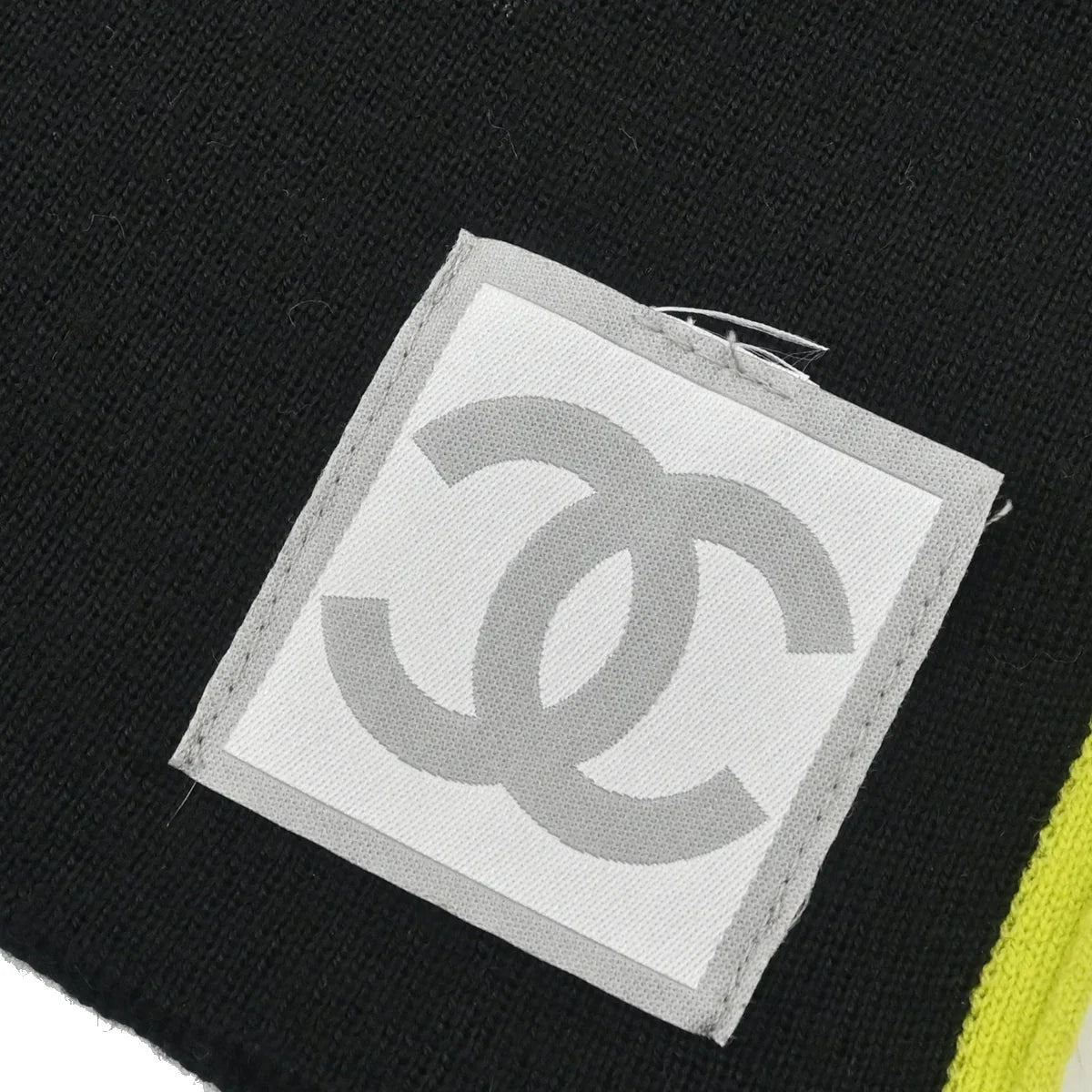 Chanel Sport Line Shawl Stole Black Small Good