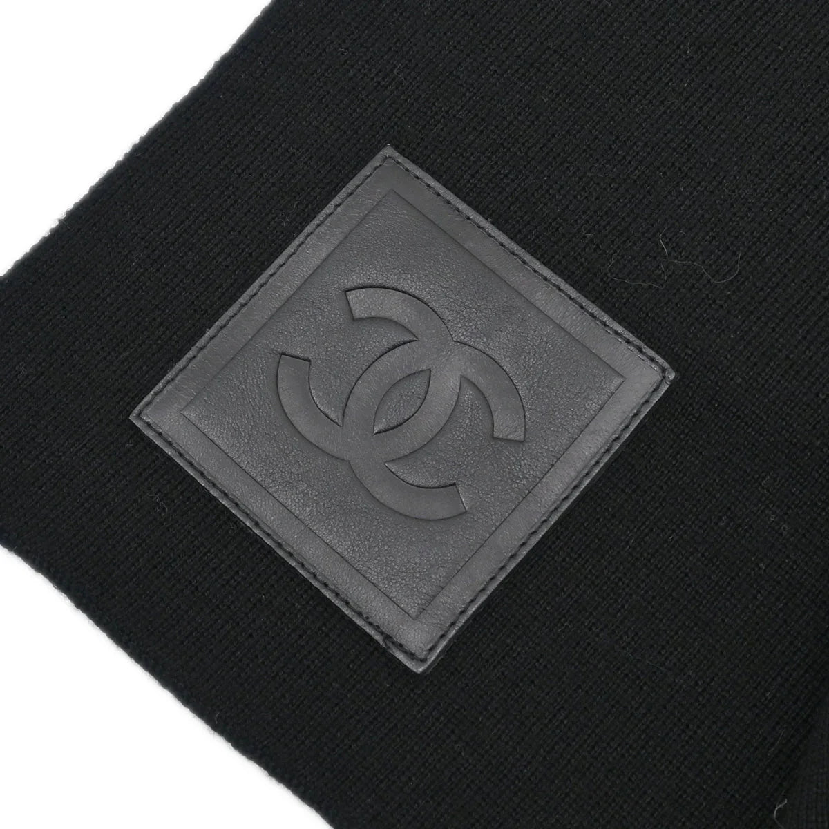 Chanel Sport Line Shawl Stole Black Small Good