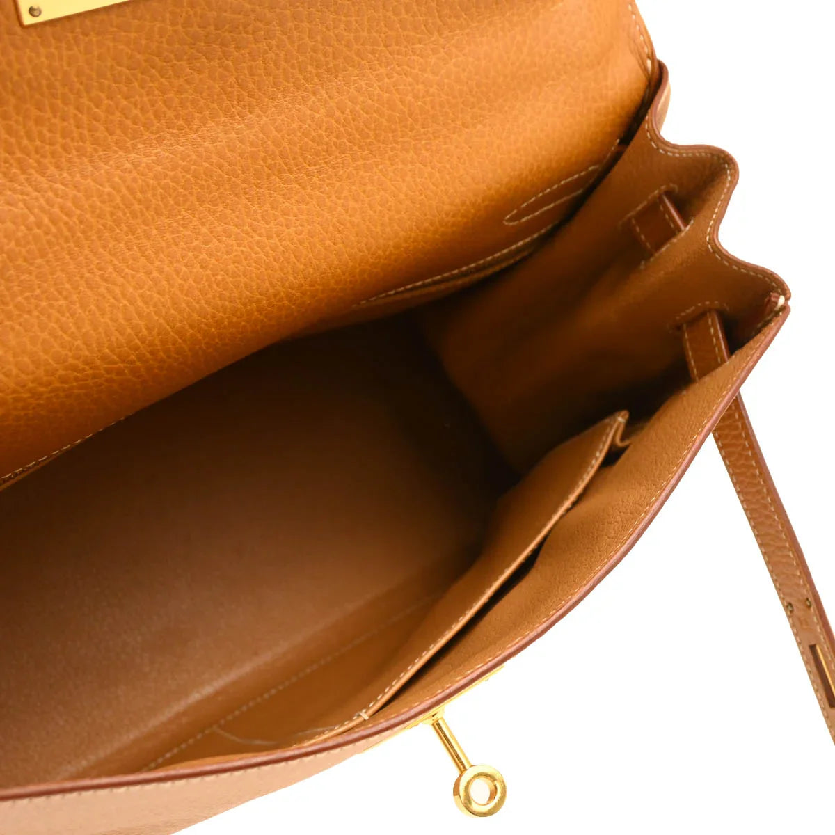 Hermes Gold Ardennes Kelly 32 Retourne 2way Shoulder Handbag