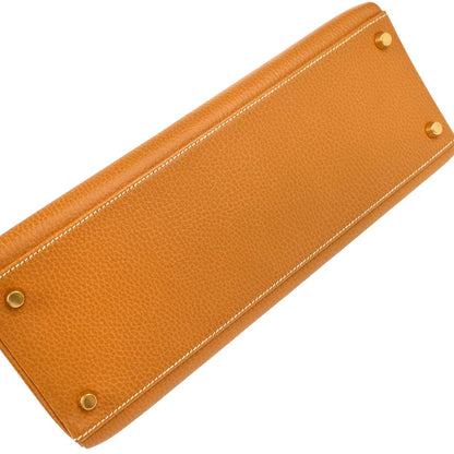 Hermes Gold Ardennes Kelly 32 Retourne 2way Shoulder Handbag