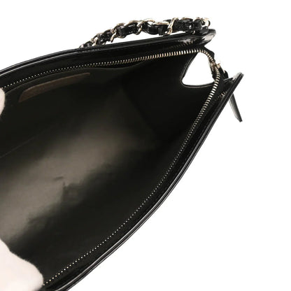 Chanel 2006-2008 Black Patent Leather Icon Chain Handbag